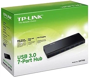 Hub USB 3.0 TP-LINK UH700 V5.0 z 7 portami USB (1210002607049) - obraz 3