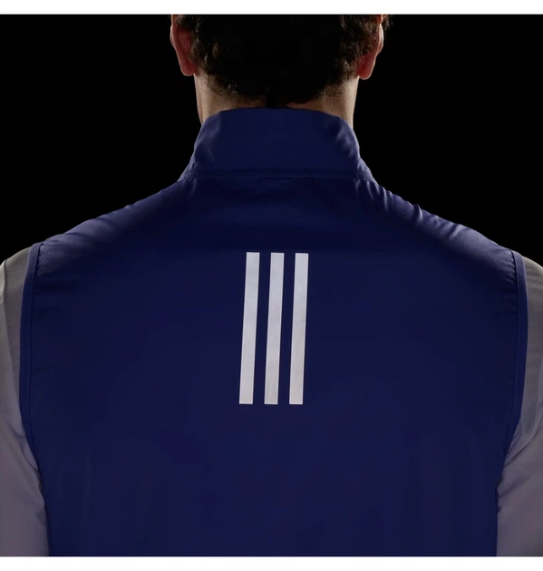 Чоловіча спортивна жилетка Own The Run Light Blue IW0025 безрукавка бігова на замок фіолетового кольору Розмір XS - Фото 8 Чоловіча спортивна жилетка Own The Run Light Blue IW0025 безрукавка бігова на замок фіолетового кольору Розмір XS - изображение 8
