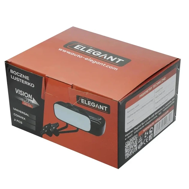 Зеркало боковое Elegant Спорт на ножке с ручной регулировкой черное 2 шт (EL 130 524) - изображение 4