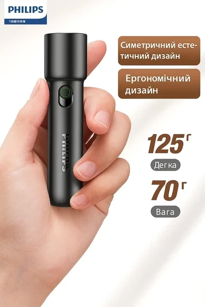 Аккумуляторный фонарь Philips SFL1235, фонарик с зарядкой от USB Type-C - Фото 2 Аккумуляторный фонарь Philips SFL1235, фонарик с зарядкой от USB Type-C - изображение 2