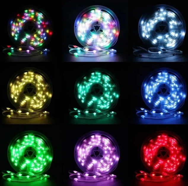 Гірлянда LED стрічка USB 5 V RGB WS2812B Bluetooth 10 метрів з Пультом + мобільний додаток! - зображення 6