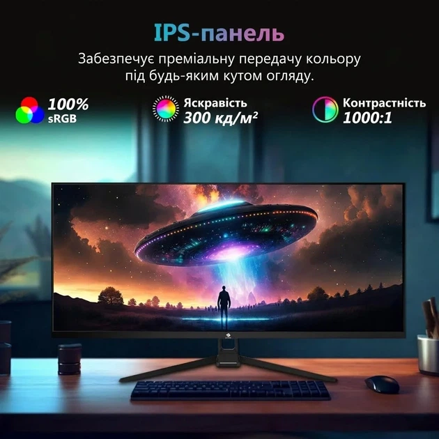 Монитор 34" Z-Edge UG34W 2K IPS 165 Гц Б/В - изображение 2