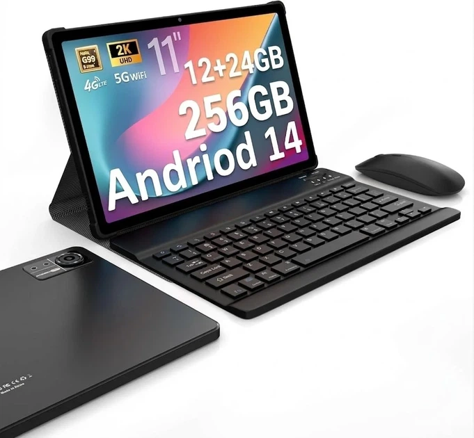 Планшет 11" Full HD DEEMWOLF P7 12+24/256Gb 4G 2-SIM 8 ядер Android 14 9580 mAh Черный Б/В - Фото 1 Планшет 11" Full HD DEEMWOLF P7 12+24/256Gb 4G 2-SIM 8 ядер Android 14 9580 mAh Черный Б/В - изображение 1