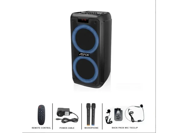 Портативна колонка Aspor A668 Black - Фото 3 Портативна колонка Aspor A668 Black - изображение 3