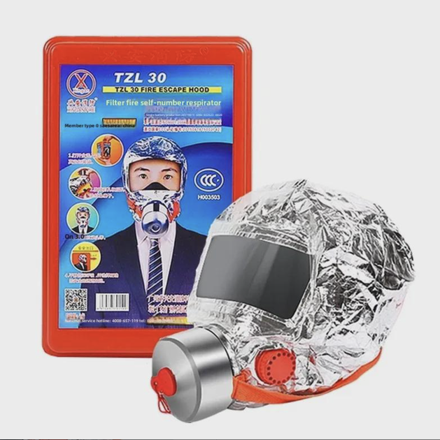 Протигаз TZL-30 для дітей та дорослих, захист від токсичних газів, регульований розмір - зображення 3
