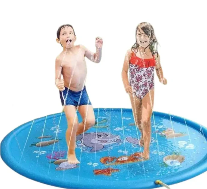 Детский водный коврик Splash Pad 170 см (большой бассейн-фонтан) - Фото 2 Детский водный коврик Splash Pad 170 см (большой бассейн-фонтан) - изображение 2