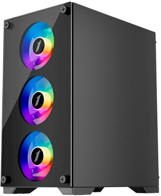 Корпус 1stPlayer X2-M-BK-4F7 ARGB Black - изображение 3
