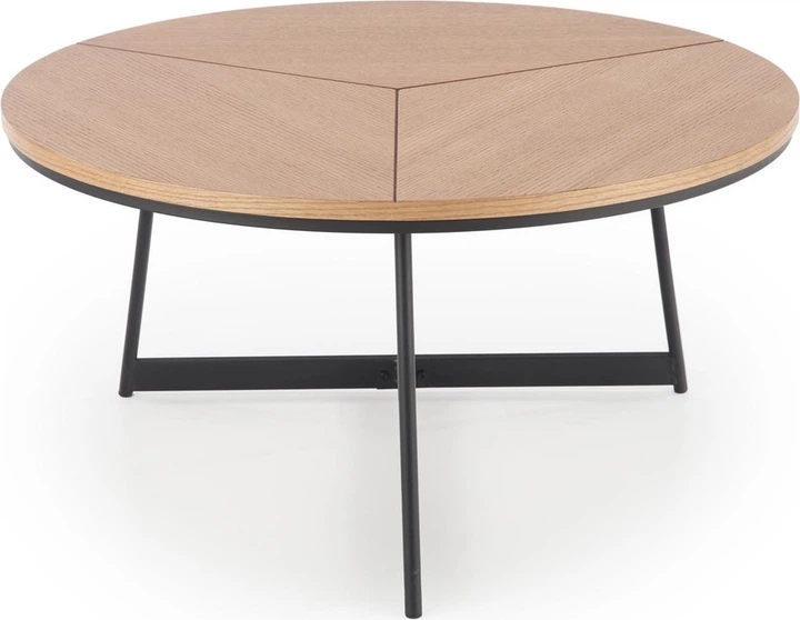 Ława Halmar KARIDA 80 cm Dąb naturalny/Czarny (5905248107649) - obraz 2