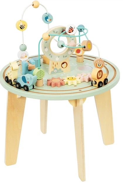 Drewniany stolik edukacyjny Tooky Toy Zoo (6972633378457) - obraz 2