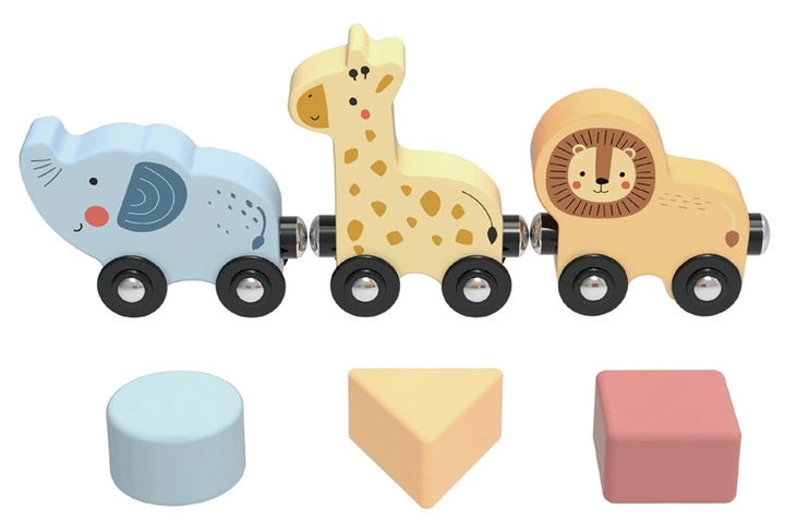 Drewniany stolik edukacyjny Tooky Toy Zoo (6972633378457) - obraz 6