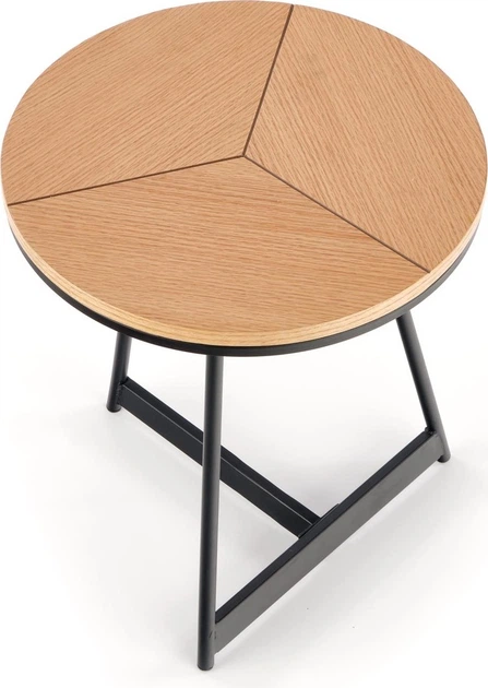 Ława Halmar KARIDA-S 45 cm Dąb naturalny/Czarny (5905248107656) - obraz 5