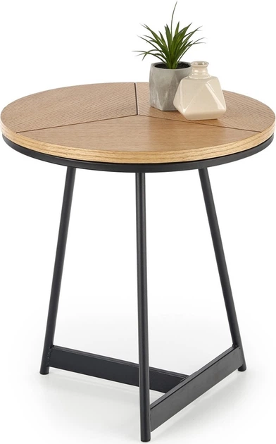 Ława Halmar KARIDA-S 45 cm Dąb naturalny/Czarny (5905248107656) - obraz 6