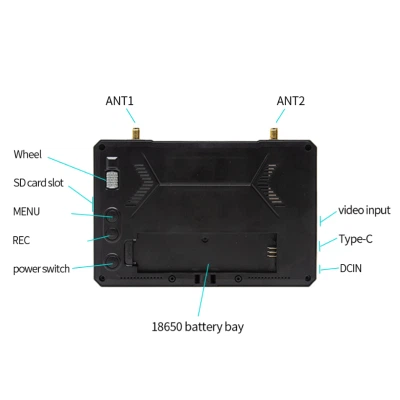 Монітор FPV Skyzone M5 DVR 5.8GHz 48CH L Band (M5F) - зображення 2