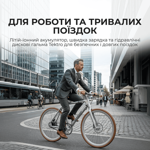 Електровелосипед Sharp 21" Silver Metallic (BK-RS08-ES) - зображення 3