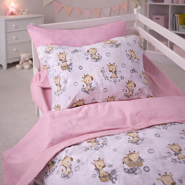 Наволочка MirSon 17-0922 Tiny Giraffes Gray Бязь 40х60 см (2200012571934) - Фото 2 Наволочка MirSon 17-0922 Tiny Giraffes Gray Бязь 40х60 см (2200012571934) - изображение 2