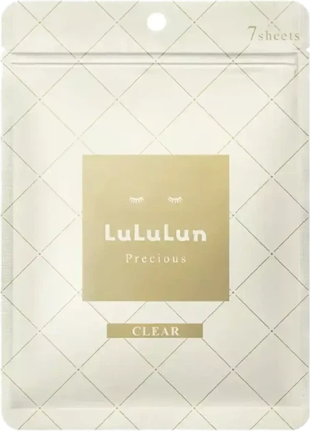 Антивозрастная осветляющая маска для лица LuLuLun Precious Clear White Face Mask 7 шт (4582305068894) - Фото 1 Антивозрастная осветляющая маска для лица LuLuLun Precious Clear White Face Mask 7 шт (4582305068894) - изображение 1