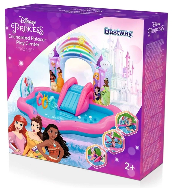 Plac zabaw dmuchany Bestway Disney Księżniczki ze zjeżdżalnią 2.21 x 1.93 x 1.40 m (6941607368558) - obraz 5