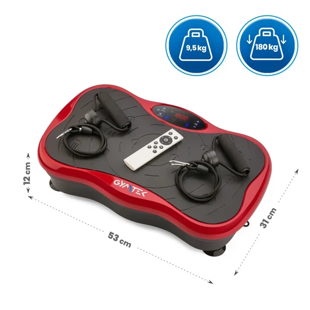 Вибраційна платформа Gymtek XP500 Червона - Фото 3 Вибраційна платформа Gymtek XP500 Червона - зображення 3