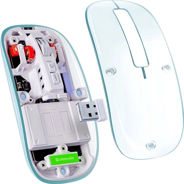 Mysz Defender IXES MM-999 Wireless/Bluetooth Silent (4745090825008) - obraz 5