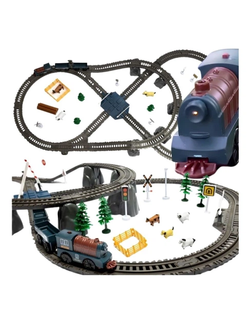 Kolejka elektryczna Woopie Lokomotywa Towarowa 90 elementów (5906280657482) - obraz 6