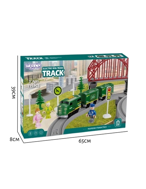 Kolejka elektryczna Woopie Lokomotywa Cargo 128 elementów (5906280657475) - obraz 4