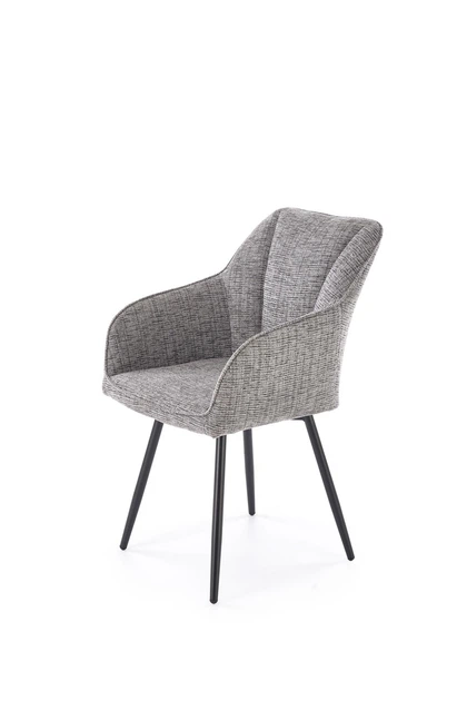 Krzesło do kuchni i salonu Halmar K576 obrotowe Popielate (V-CH-K/576-KR-POPIELATY) (5905248135949) - obraz 6