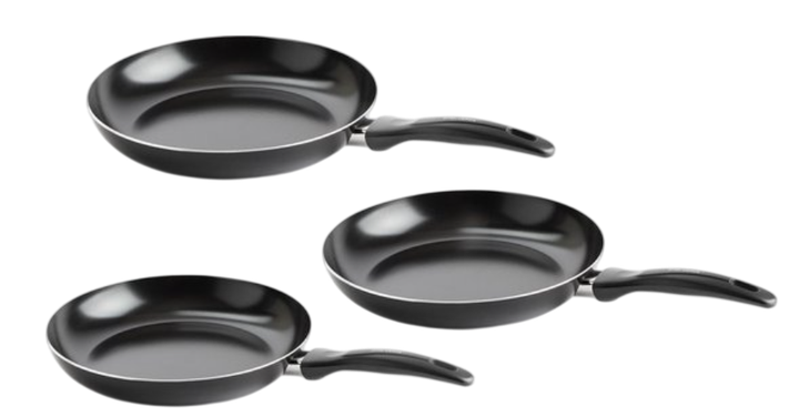 Набір сковорідок Vita Verde Expert 20 см + 24 см + 28 см чорний 3 шт (4895156675297) - зображення 1