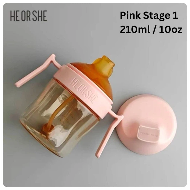 Поїльник непроливайка HEORSHE Pink Stage1 (6m), 210 ml - зображення 7