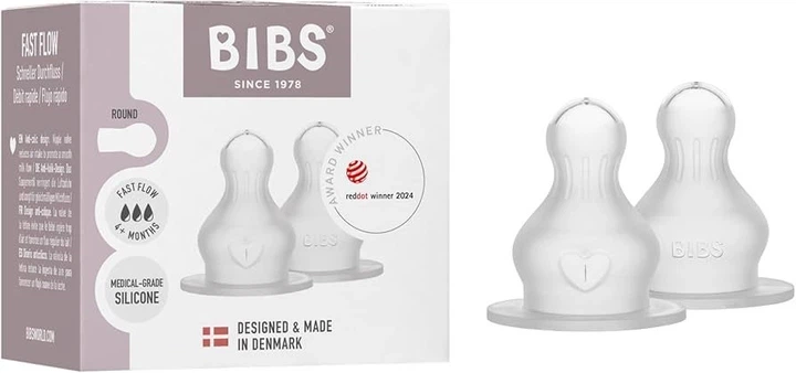 Змінні силіконові антиколікові соски для дитячих пляшечок BIBS (швидкий потік 4+m), 2 шт. - Фото 7 Змінні силіконові антиколікові соски для дитячих пляшечок BIBS (швидкий потік 4+m), 2 шт. - зображення 7