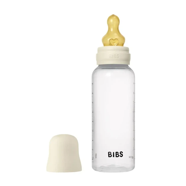 Дитяча пляшечка BIBS Baby Bottle Round Latex 270 мл Medium Flow (середній потік) Ivory - Фото 2 Дитяча пляшечка BIBS Baby Bottle Round Latex 270 мл Medium Flow (середній потік) Ivory - изображение 2