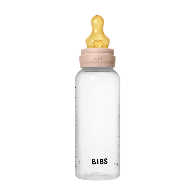 Дитяча пляшечка BIBS Baby Bottle Round Latex 270 мл Medium Flow (середній потік) Blush - изображение 2