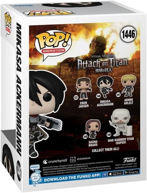 Фігурка Funko POP! Animation: Attack on Titan The Final Season Mikasa Ackerman 10 см 67929 (889698679299) - зображення 2