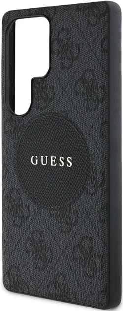 Etui Guess 4G Round Patch Classic Logo MagSafe do Samsung Galaxy S25 Ultra Czarne (3666339448929) - obraz 2