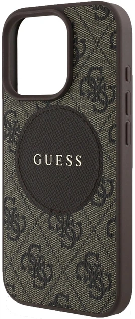 Панель Guess 4G Circle Classic Logo MagSafe для Apple iPhone 16 Pro Max Brown (3666339426507) - зображення 2