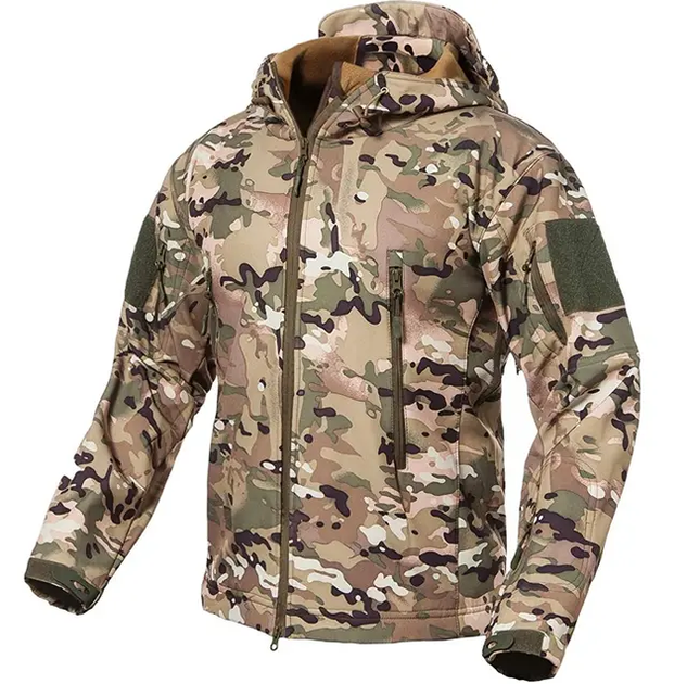 Костюм мультикам розмір XXXL утеплений Shark Skin Soft Shell Multicam з водовідштовхувальним ефектом - зображення 3