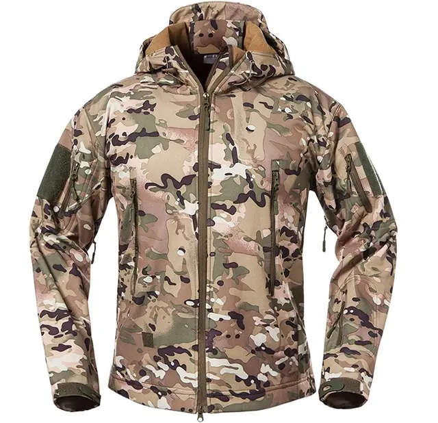 Костюм мультикам розмір XXXL утеплений Shark Skin Soft Shell Multicam з водовідштовхувальним ефектом - зображення 4
