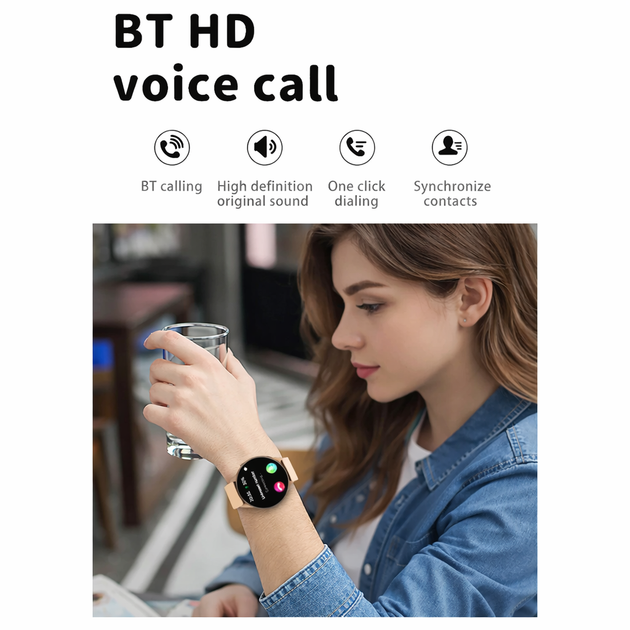 Смарт годинник Y85 з AMOLED дисплеєм золотистий - Фото 2 Смарт годинник Y85 з AMOLED дисплеєм золотистий - зображення 2