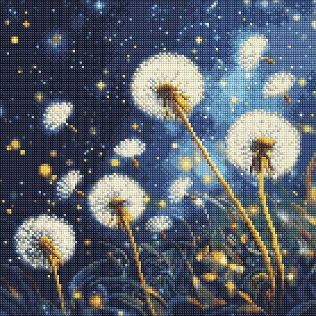 Алмазна мозаїка (AMO8207) Летючі кульбаби у вечірньому небі ©art_selena_ua, 40 х 40 см Ідейка - Фото 1 Алмазна мозаїка (AMO8207) Летючі кульбаби у вечірньому небі ©art_selena_ua, 40 х 40 см Ідейка - изображение 1