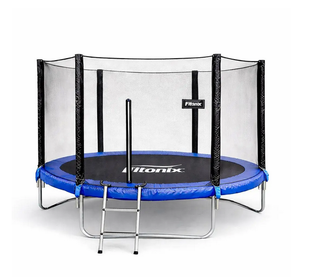 Батут Fitonix 252 см (8 ft) усилен до 120 кг с защитной сеткой 160 см и стремянкой для детей и взрослых - Фото 2 Батут Fitonix 252 см (8 ft) усилен до 120 кг с защитной сеткой 160 см и стремянкой для детей и взрослых - изображение 2