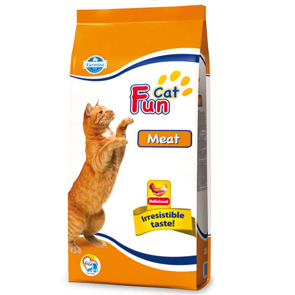 сухий корм Farmina Fun Cat, для дорослих котів, з м'ясом, 20 кг (156441) - Фото 1 сухий корм Farmina Fun Cat, для дорослих котів, з м'ясом, 20 кг (156441) - изображение 1