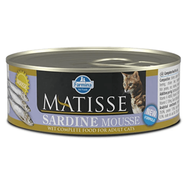 Вологий корм Farmina Matisse Cat Mousse Sardine для дорослих котів, з сардиною, 85 г (162043) - Фото 1 Вологий корм Farmina Matisse Cat Mousse Sardine для дорослих котів, з сардиною, 85 г (162043) - зображення 1
