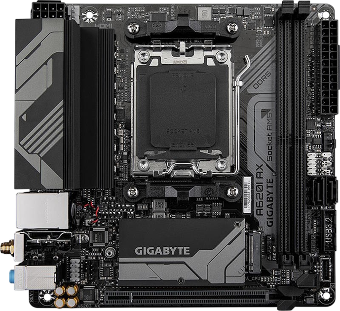 Mатеринська плата Gigabyte A620I AX Socket AM5 (A620I AX) Б/В - зображення 2