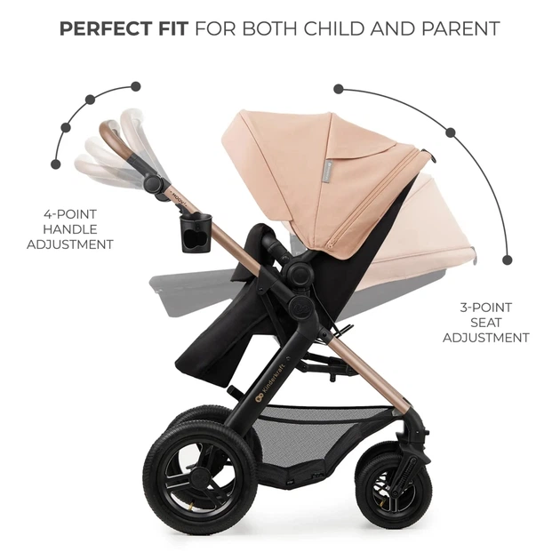 Коляска Kinderkraft 3 в 1 Moov 2 Air Sand Beige (KSMOOV02BEG0000) (5902533925773) - Фото 9 Коляска Kinderkraft 3 в 1 Moov 2 Air Sand Beige (KSMOOV02BEG0000) (5902533925773) - изображение 9