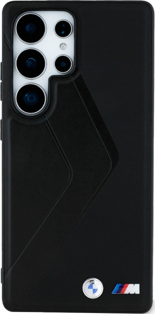 Etui BMW Leather Oversized Stripes MagSafe do Samsung Galaxy S25 Ultra Black (3666339441777) - obraz 3