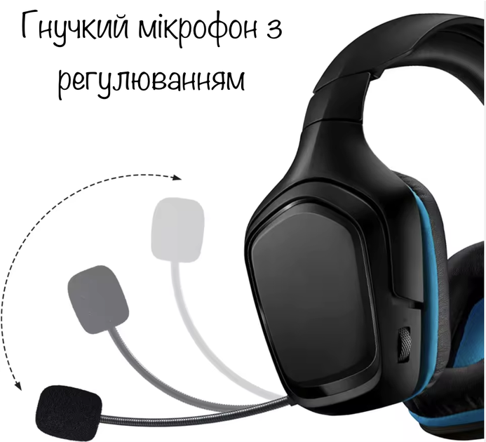 Микрофон гибкий (гарнитура) для наушников Logitech G733 black - изображение 2