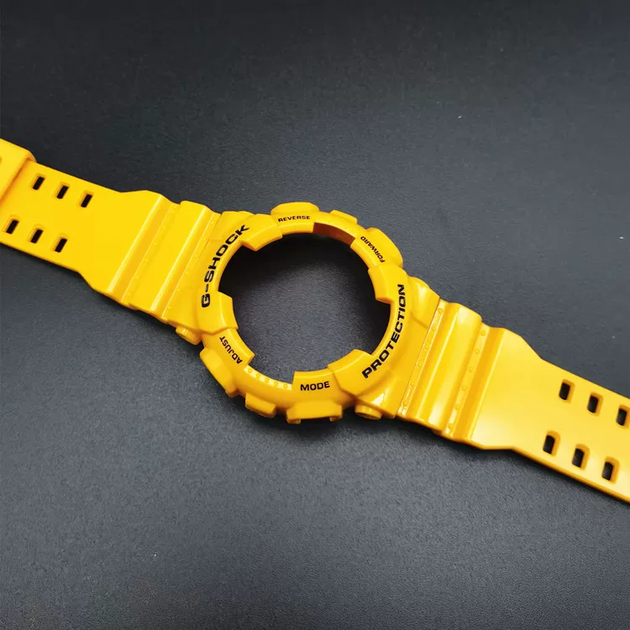 Оригинальный ремешок и накладка на корпус Casio g shock GA-100/110 желтый глянцевый - изображение 2