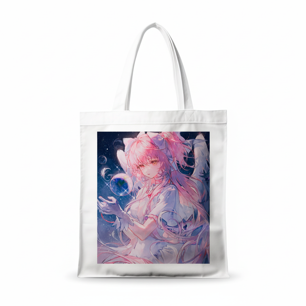 Сумка-шопер Девочка-волшебница Мадока Mahou Shoujo Madoka 39x35 см белая из льна 6649 - Фото 1 Сумка-шопер Девочка-волшебница Мадока Mahou Shoujo Madoka 39x35 см белая из льна 6649 - изображение 1