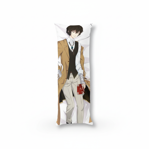 Подушка дакимакура Осаму Дадзай Osamu Dazai Бродячие псы литературные гении Bungou Stray Dogs 13х34 см - Фото 3 Подушка дакимакура Осаму Дадзай Osamu Dazai Бродячие псы литературные гении Bungou Stray Dogs 13х34 см - изображение 3