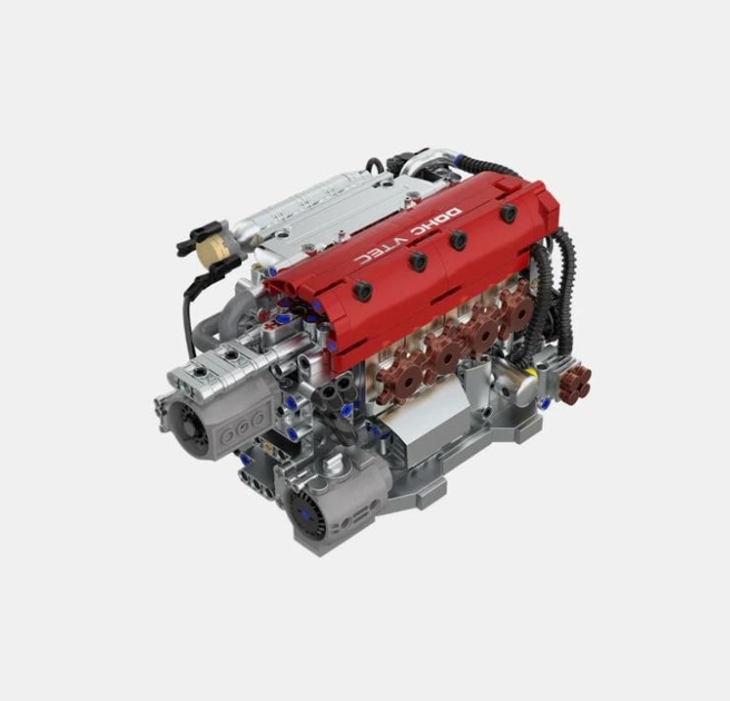 Мотор Honda K20A JDM конструктор з електродвигуном масштаб 1:24 PowerBuild Двигун 1248 деталей - зображення 6