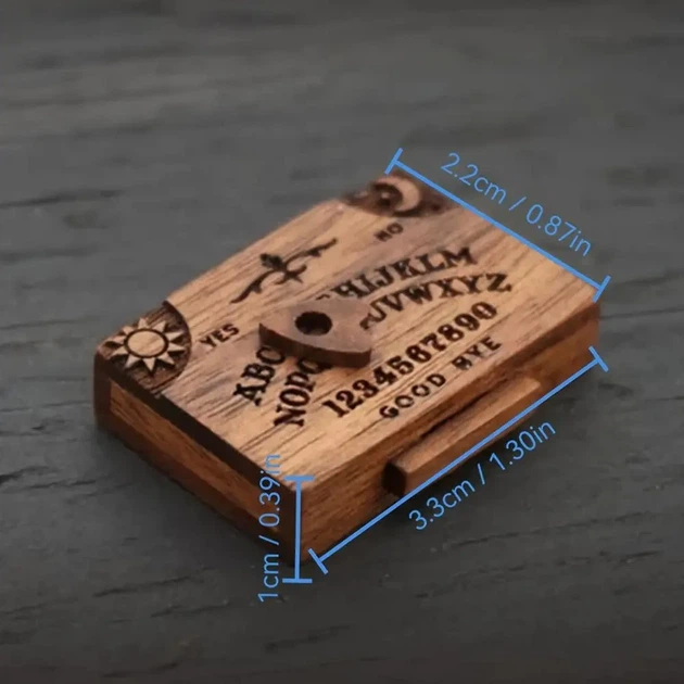 Мини спиритическая доска Отжа на английском языке коричневая MINI доска OUIJA ABC - Фото 2 Мини спиритическая доска Отжа на английском языке коричневая MINI доска OUIJA ABC - изображение 2